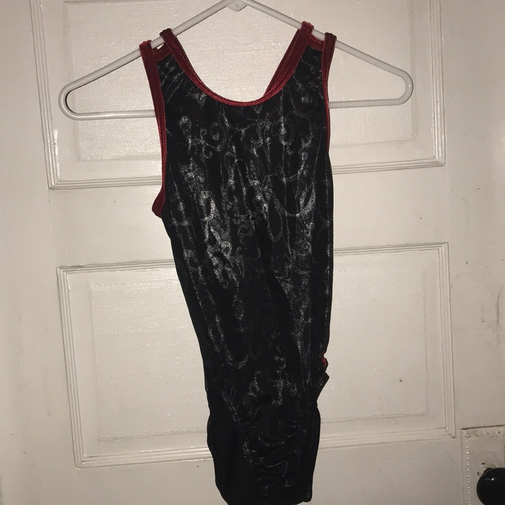 GK Elite Black/Red Leotard